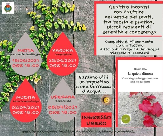 Evento "La quieta dimora" - Biblioteca Comunale "Alessandra Fracchia"