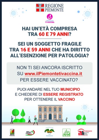IL PIEMONTE TI VACCINA - Preadesioni sul portale www.ilpiemontetivaccina.it